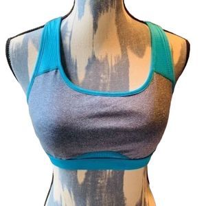 Jockey sports bra turquoise and gray M qty 2